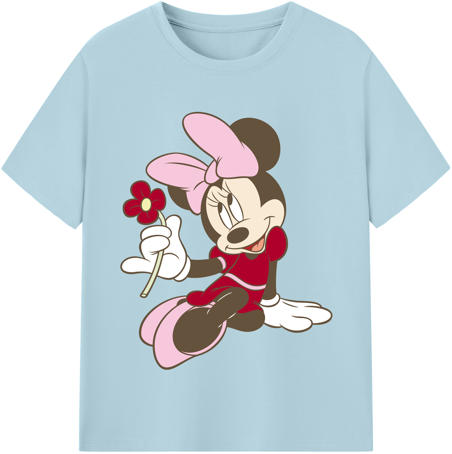 （画像用） ミッキーマウス Mickey Mouse 綿100％半袖Tシャツ（フロントプリント）